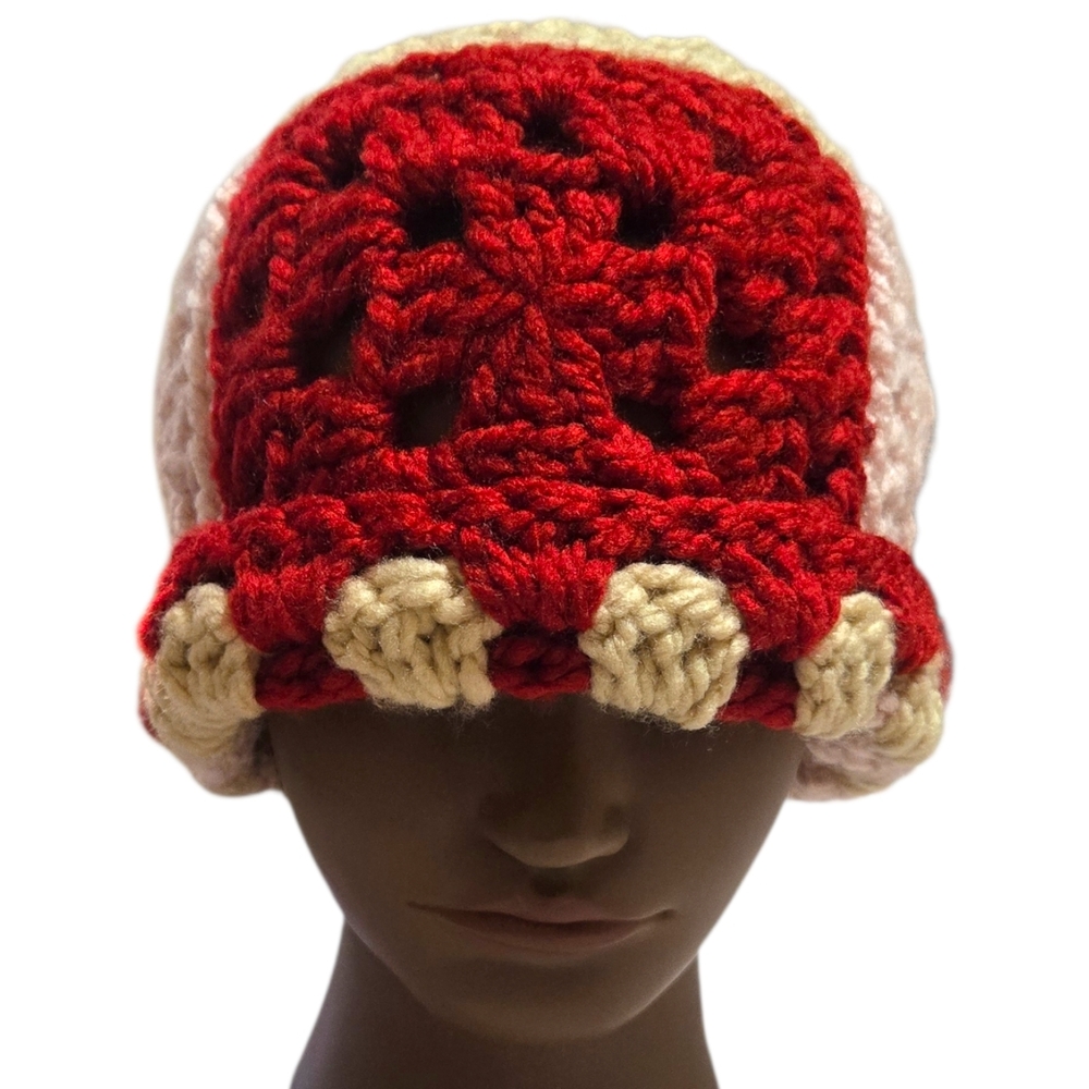 Valentines Chunky Granny Square Beanie, Handmade By Me, Ask About Custom